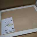Cork Board Bulletin Board, 24" x 18" Corkboard for Wall, Rustic Wooden Frame, Decorative Hanging Pin Board for Office Home School Decor
