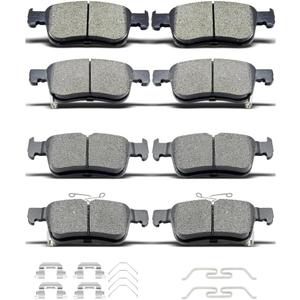 D1878 D2115 8pcs Ceramic Front Rear Brake Pads Set With Clips Fit For 2023 2024 Acura Integra,For 2023 2024 Honda Accord