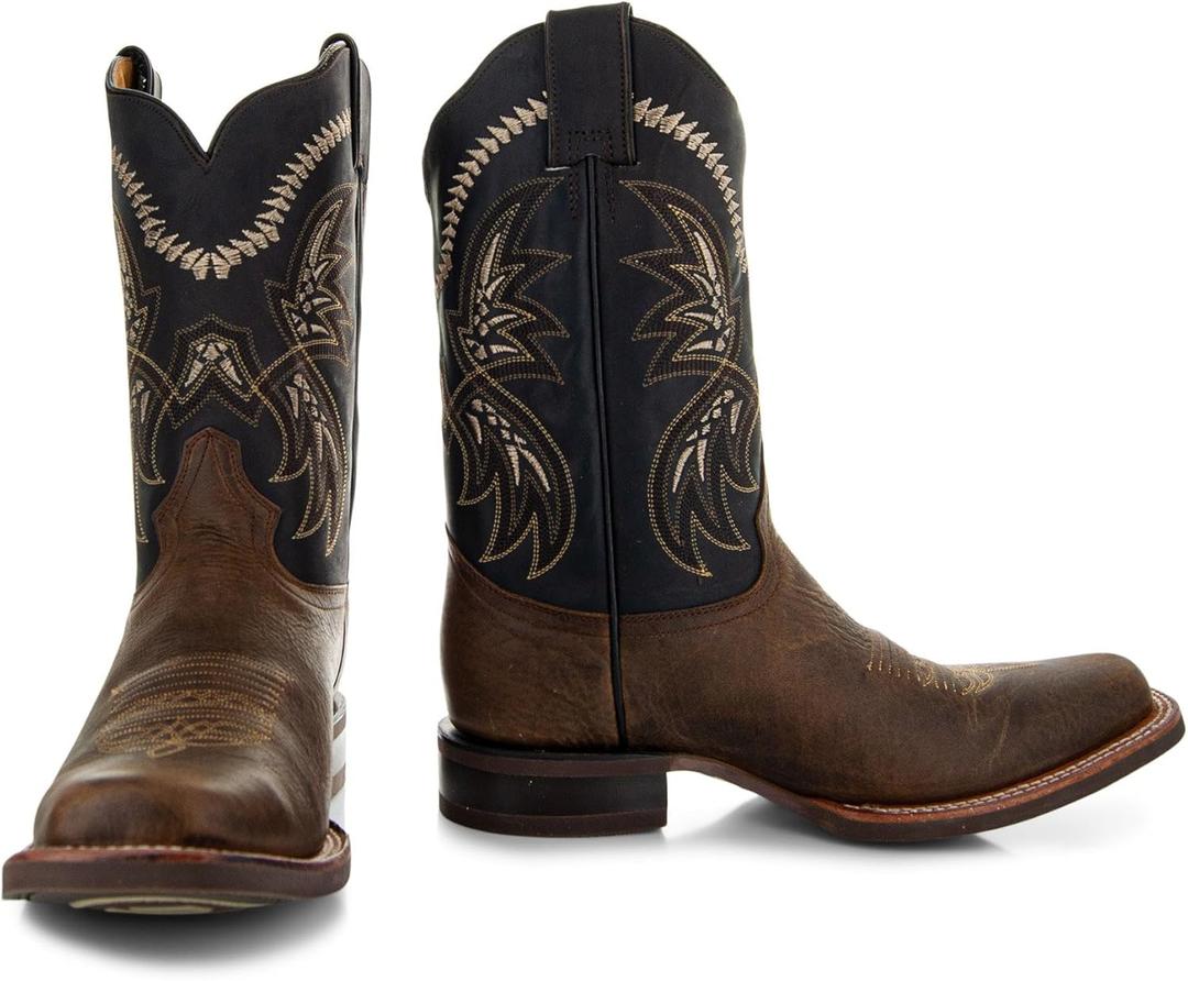 Soto Boots Men's Square Toe Cowboy Boots H4002, 11