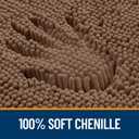 OLANLY Large Bathroom Rugs 40x32, Extra Soft Absorbent Chenille Bath Rugs, Rubber Backing Quick Dry, Machine Washable Bath Mats for Bathroom Floor, Tub and Shower, Home Decor Accessories, Mocha