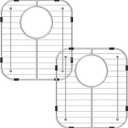Bottom of Sink Protector Rack, Stainless Steel 13.2"x11.6" Sink Grid Dish Drying Rack Grate with Rear Drain Hole 2 Packs