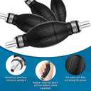 BBTO 4 Pieces Black Primer Bulb Rubber Fuel Pump Transfer Vacuum Fuel Primer Bulb Marine Gas Siphon Hand Pump Outboard Line for Petrol Marine Boat Accessories(1/4'' 6 mm)