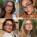 mosanana Blue Light Blocking Oval Glasses for Women Trendy Retro MO25101