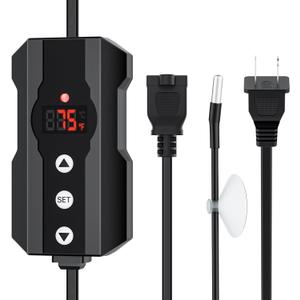 Dimming Thermostat, PID Temperature Controller with Memory Function, Reptile Thermostat for Reptile Heat lamp, Specifically Designed for Light Heat Bulbs & Heaters for Terrariums