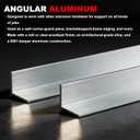CNQLIS 13" Aluminum Angle Stock, 1.5"x1.5"x 1/8" Aluminum Angle Iron, 6061Aluminum, 1/8" Thick 2PCS