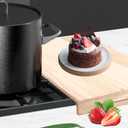 Wooden Rv Stove Top Cover, 21.2 x 14.7 Inch Stove Top Sink Cover for Counter Space, Cutting Board for RV Kitchen, Camper, Trailer (Fits Electric & Gas Burners)