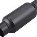 LCGP 2.5'' Inlet & 2.5" Outlet, Universal Resonator, 11.5'' Overall Length Stainless Steel Muffler/Weld On (Black)