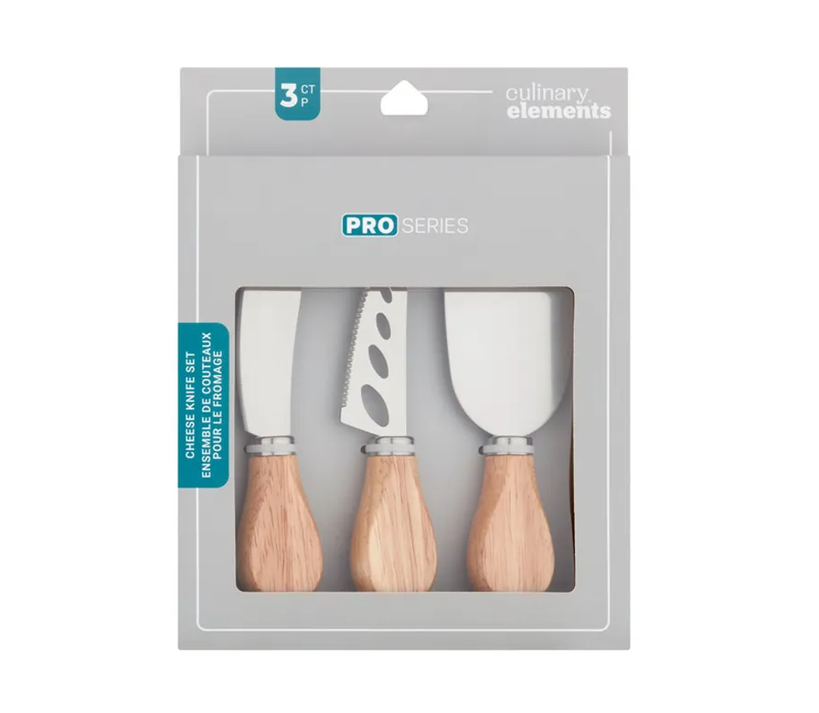 Culinary Elements Pro Series 3 Piece Cheese Knife Set