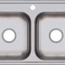 Elkay D23319 Dayton 33" Drop In Double Basin Stainless Steel Kitchen Sink - 1 Faucet Hole (33 x 19 x 6.5)
