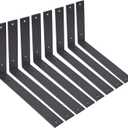 Shelf Brackets 12 Inch L Brackets for Shelves Heavy Duty Black Wall Brackets for Shelves 5mm Thick Metal Bracket Support for Shelf with Screws