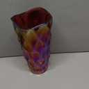 Unbreakable Flower Glass Vase 3.5lb 9.5inch Sparkle vase Bohemian Style, for Centerpieces,Kitchen,Office, Living Room,Wedding,Perfect Home Decor Glass Vase (Sparkle Red)