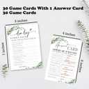 2 x Baby Family Feud Baby Shower Game, 30 Greenery And White Game Cards For Girl Boy With 1 Answer Card, Gender Reveal Games, Baby Announcement,Party Favor & Supplies-B12