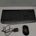 Wireless Keyboard and Mouse Combo, 9 Backlit Effects, Wrist Rest, Phone Holder, 2.4G Lag-Free Ergonomic Keyboards, Rechargeable Silent Cordless Set for Computer, Laptop, PC, Mac, Windows -SABLUTE (Classic Black)