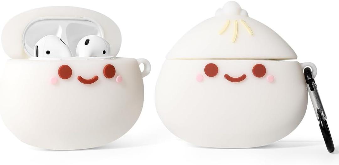 Case for AirPods 2nd/1st Generation Earbuds 2019/2016, 3D Cute Cartoon Animation Character Skin Design Protective Shockproof Silicone Covers with Carabiner for AirPods 1 and for AirPods 2 Case for AirPods 2nd/1st Generation Earbuds 2019/2016, 3D Cute Cartoon Animation Character Skin Design Protective Shockproof Silicone Covers with Carabiner for AirPods 1 and for AirPods 2