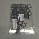 50 Packs Black Metal Curtain Rings with Eyelets, 1 inch Inner Diameter Drapery Rings Apply for Curtain Rods(Fits Up to 3/4-Inch Rod)