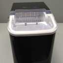 DUMOS Countertop Ice Maker with Handle, 26lbs/24H Portable Ice Machine, 9 Bullet Ice Cubes Ready in 6 Mins, Self-Cleaning, Quiet Compact Ice Maker for Home, Kitchen, RV, Camping, Black