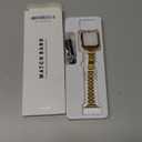 QUNDAXI Slim Watch Band Compatible with Apple Watch 41mm 45mm 42mm 44mm 40mm 38mm Metal Stainless Steel Watchband Suitable for iWatch 11/10/9/8/7/6/5/4/3/2/1/SE Series Women Luxury Strap (Gold)