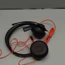 JIAMQISHI USB Headset with Microphone for PC, On-Ear Computer Laptop Headphones with Noise Cancelling Microphone in-line Control for Home Office Online Class Skype Zoom (USB+3.5mm, Black)