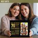 70th Birthday Gifts Picture Frame for Women Men, 70th Anniversary Picture Frame Gifts for Couples, 8x10 inches