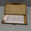 Rechargeable Bluetooth Keyboard and Mouse Combo for iPad, Ultra-Slim Portable Wireless Mouse Keyboard for iPad Pro Air Mini iPhone Samsung Tablet Cell Phone Android, iPadOS/iOS 13 and Above (Pink)