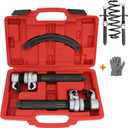 Coil Spring Compressor Tool Automotive 2 pcs Heavy Duty Macpherson Strut Spring Compressor Set with Safety Bracket for Car Truck ATV UTV, 2200 LB Capacity, Coil Spring Compression Tool