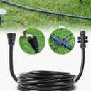 HIRALLY New Quick Drip Irrigation Parts, Black PVC 15mm Main Hose, 20FT Tubing, for Drip Irrigation