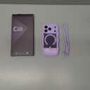 DOMAVER for iPhone 17 Pro Case for Women, 1X Screen Protector+1X Wrist Strap, [Compatible with MagSafe] [Full Camera Protection] Cute Wave Frame Matte Phone Case for iPhone 17 Pro 6.3", Light Purple