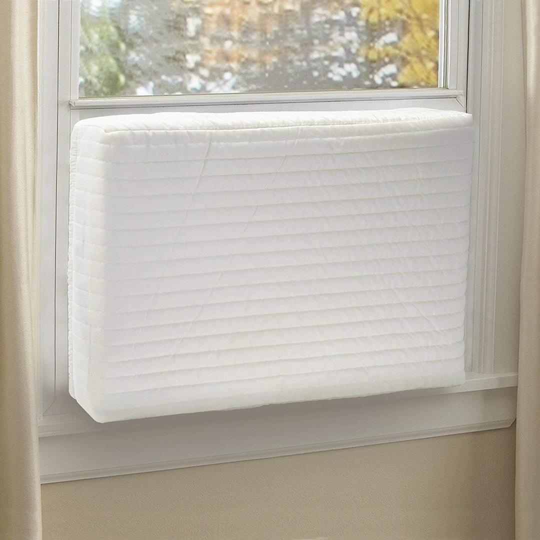 Jeacent Indoor Air Conditioner Cover Double Insulation Small (21x15x3.5, Cream)