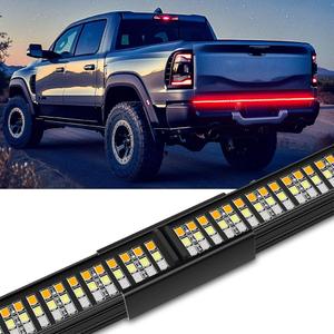 DREAMIZER 60 Inch Aluminum Frame Triple Row 1200 LED Tailgate Light Bar with Running Brake Lights Reverse Sequential Turn Signals for Truck