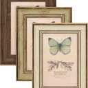 XUANLUO 3 Pack 4x6 Inch Farmhouse Rustic Picture Frame Sets Distressed Farmhouse Plastic Frame with HD plastic cover for Wall Mount or Tabletop Display