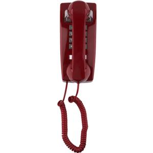 Classic Wall Phones for Landline with Mechanical Ringing, Retro Wall Mounted Phone Waterproof, Old Wall Mount Phone for Home, Office, Hotel and School Red