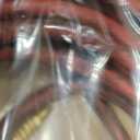 Rubber Air Hose,50-Feet x 3/8-Inch, 300 PSI, Red Heavy Duty Air Compressor Hose With Double 1/4" MNPT Brass Endings