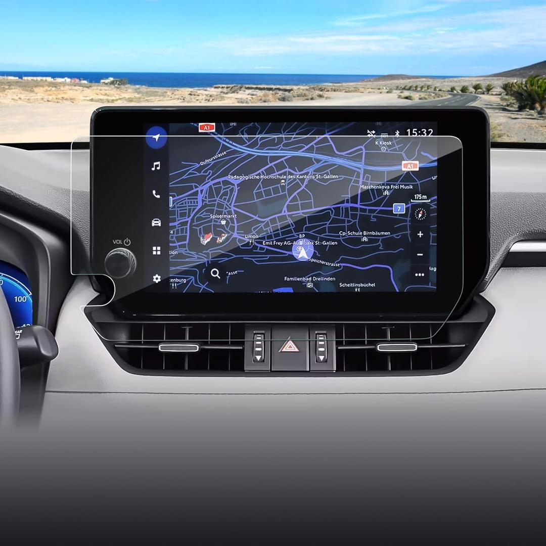 Anti-Glare Matte for Toyota RAV4 2023-2025 Screen Protector, (12"L x 6"W-in Touchscreen) (Limited/TRD Off-Road/XSE/XLE Premiumn), 9H Tempered Glass 2025 RAV4 Hybrid Accessories Anti-Fingerprint 12"L x 6"W