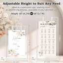Wedding Sign Holder, Adjustable Welcome to Our Wedding Sign Stand W/Design Bundle & Leather Sign Hanging Straps, Heavy Duty Easel Stand for Sign, Wedding Seating Chart Stand, Easel for Display (White)