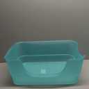 Extra Large Cat Litter Box with High Sides,Clear Jelly Color,Cat Boxes for Indoor Cats,XL Kitty Litter Pan,Jumbo Litter Box with Low Entry for Multiple Cats,Easy to Clean,Anti-Splashing