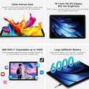 AOC 10.1 inch Android Tablet, Android 16 System, 120Hz Ultra-Smooth Display, 4GB RAM 128GB ROM (1TB Expandable), Octa-Core Processor, Widevine L1 for HD Streaming, Face Unlock, Slim Metal Body, GPS