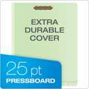 Pendaflex Pressboard End-Tab Classification Folders, Legal Size, 6 Section, 2.5" Expansion, Light Green, 10/BX (23324)