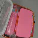 PIQUEBAR Kids Lunch Box with 8oz Thermo, Leakproof Bento Box with Insulated Bag, Kids Insulated Water Bottle with Straw, Food Lunch Container for Back to School Girls, Pink