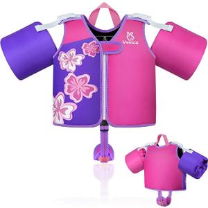Vvinca Toddler Swim Vest for Kids 13-30-50 lbs Boys Girls Puddle Kids Jumper Toddlers Pool Floaties Jacket with Adjustable Crotch Strap Sleeves Shoulder for 1-5 Years Old Baby Infant Learn to Swimming, Medium Vvinca Toddler Swim Vest for Kids 13-30-50 lbs Boys Girls Puddle Kids Jumper Toddlers Pool Floaties Jacket with Adjustable Crotch Strap Sleeves Shoulder for 1-5 Years Old Baby Infant Learn to Swimming, Medium