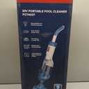 Pool Vacuum for Above Ground Pool with a Telescopic Pole, Running time up to 1H, Handheld Rechargeable Pool Cleaner with Powerful Suction up to 18.5 gallons/min, Ideal for Leaves & Debris, PC10