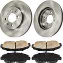 Front Brake Kit Rotors Ceramic Brake Pads for Honda 2003-2005 Civic 1.7L, Honda 2001-2002 Civic, Honda 1999-2000 Civic 1.6L, Honda 2010-2014 Insight, Honda 2003 Civic 2.0L(10.29”, 261.5mm)