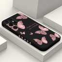 for Samsung S21 Ultra Case, for Samsung Galaxy S21 Ultra Case Floral Creative Sides Phone Cover Fashionablee Designs Soft Silicone Slim S21 Ultra Phone Case-Butterfly Black