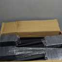 Fence Post Anchor 4''x4'', Heavy Duty Metal Fence Post Anchor Ground Spike 24''x4''x4'' for Fence, Mailbox, Bird feeder, Decking, Banner, ... with The Black Powder Coating Cover on The Surface (Set 8)