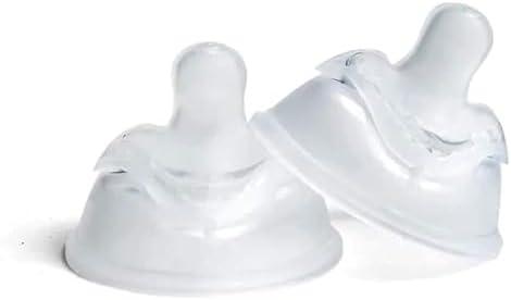 Herobility Double Anti-Colic Silicone Nipples, Baby Bottle Teats, Breast Like Shaped Nipples - Fits Herobility's & Eco Baby Bottles | Pack of 4 (M Size)