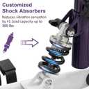BlessReach Steerable Knee Walker Deluxe Medical Scooter for Foot Injuries Compact Crutches, with Dual Rear on-Wheel Brake and Shock Absorption Under The Knee pad
