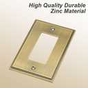 3 x Soft Modern Decorative Wall Plate Switch Plate Outlet Cover (Single Decorator 3PK, Antique Brass)