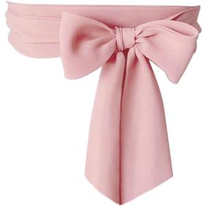 Women Long Chiffon Sash Waist Tie Belt Shirt Belts for Cocktail Party Wedding, Pink