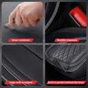 2PCS Front Car Seat Covers, Leather Seat Covers For Sedan, Truck,SUV