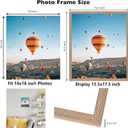 JCJMY Rustic Brown 16x18 Picture Frame for Poster Photo, Horizontal and Vertical Formats, Wall Hanging, 16 x 18 Wall Gallery Frame