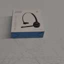 TECKNET Bluetooth Headset, Wireless Headset with Noise Canceling Microphone for Trucker, On-Ear Bluetooth Headphone with Mute Mic for Work (Black & White)